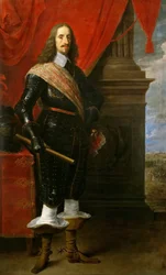 Archduke Leopold Wilhelm, with the Siege of Gravelingen in background
